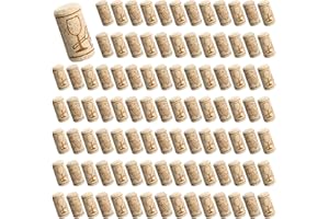Yauhar 100Pcs #8 Natural Wine Corks Bulk Set, 7/8" x 1 3/4" Straight Wine Stopper Plugs for Homemade Wine Bottled Art Project