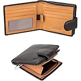 Lavalen Soft Leather Wallet for Men – Genuine Bifold with Zipper Coin Pocket – Holds Bills, Credit Cards, Coins – RFID Blocking Protection – Stylish, Durable Leather Wallet - Ideal Valentine’s Gift