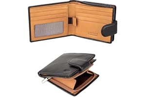 Lavalen Soft Leather Wallet for Men - Mens Wallet Bifold with Zipper Coin Pocket - Holds Bills, Credit Cards, Coins - Carteras para Hombres Piel - Billeteras de Hombres Cuero Original - RFID Blocking.