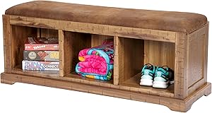 American Furniture Classics Pinto Hall Bench, Pinto Brown Microfiber