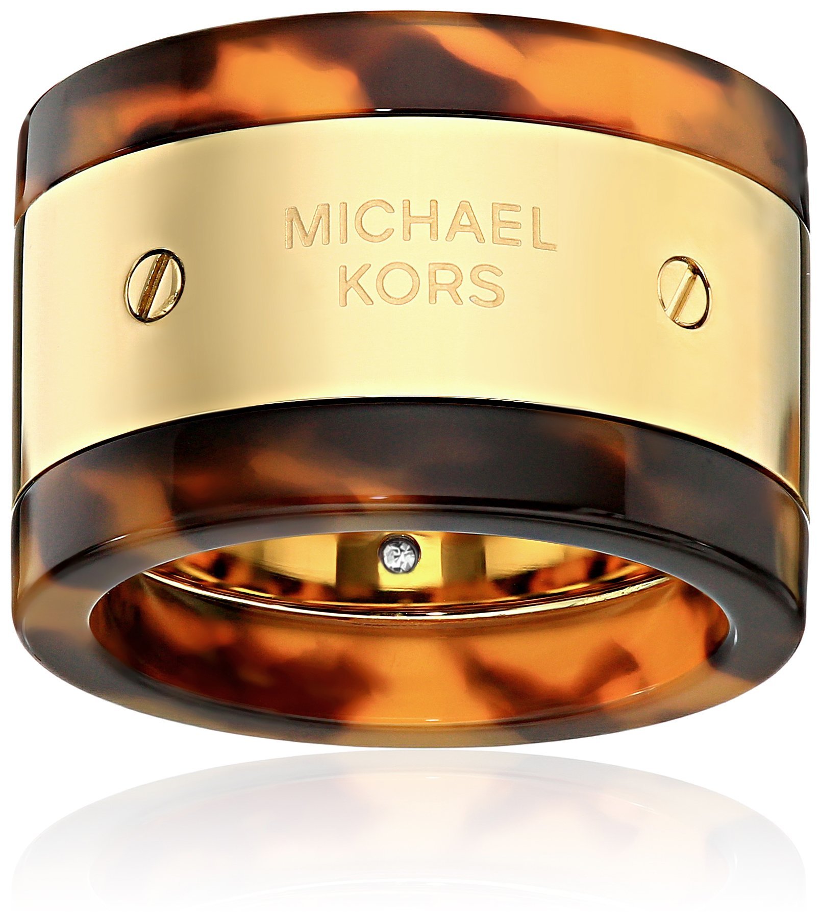 michael kors logo plaque ring
