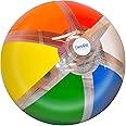 CocoNut Outdoor Rainbow Beach Balls - Small, Large and Jumbo Inflatable Beach Balls - Perfect for Summer, Swim Parties & Water Games