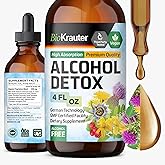 BIO KRAUTER Alcohol Detox Tincture - Liver Cleanse Formula - Milk Thistle & Dandelion - Liver Detox Liquid Extract - Alcohol and Sugar Free - Vegan Drops 4 Fl.Oz.