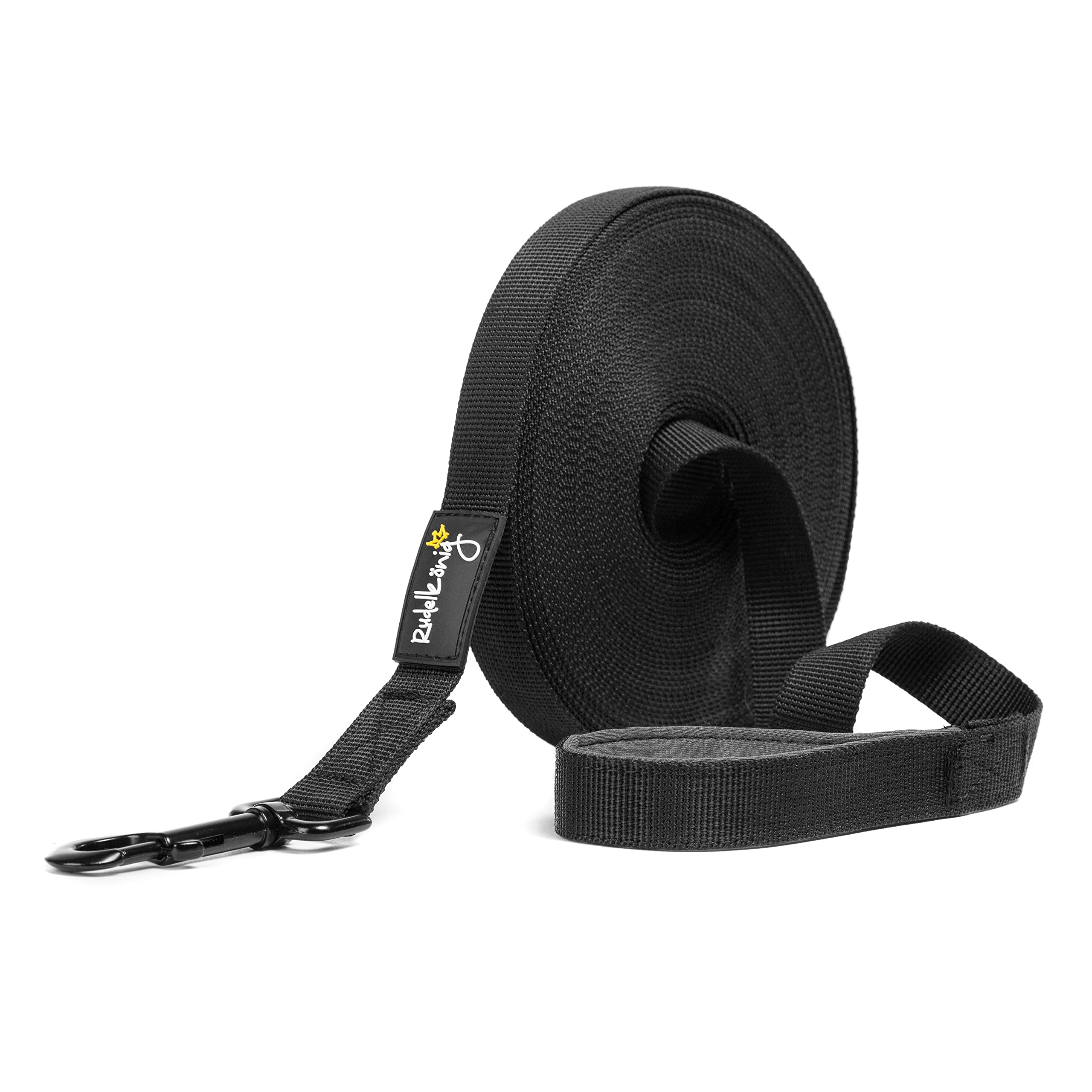 Rudelkönig tow leash with handle padding - 5m / 10m / 15m / 20m - Robust & weatherproof long line dog lead leash for successful dog training — image 1