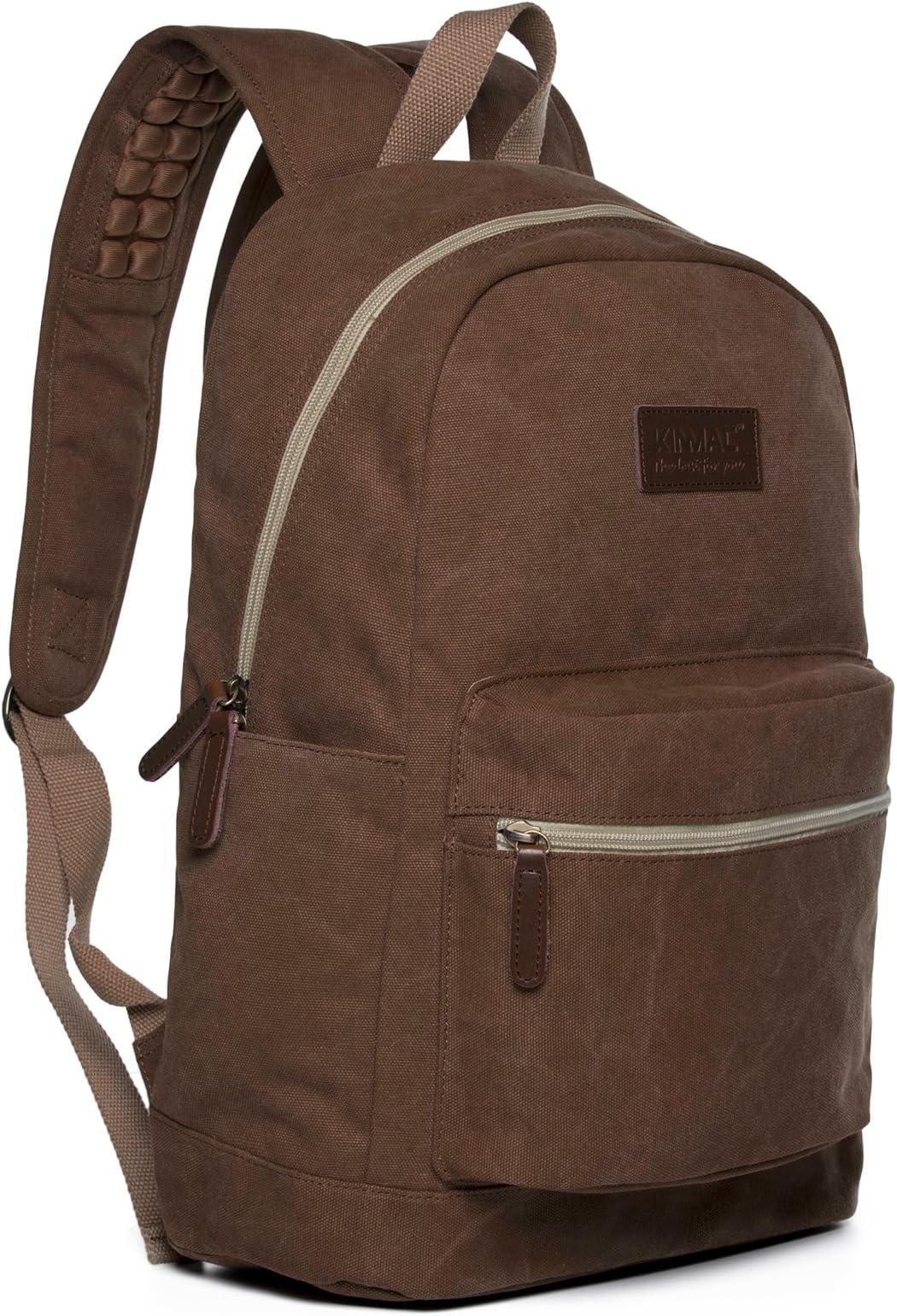 Kinmac Laptop Backpack Student Outdoor Backpack for Women Travel Backpack for Men (15 inch/15.6 inch, Coffee)