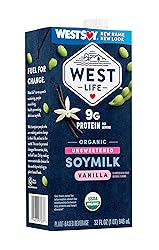 West Life Organic Soy Milk, Unsweetened Vanilla, 8g