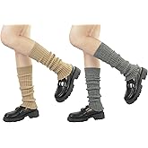 BomKinta Leg Warmers for Women - Soft Fashion Knit Calf Accessories Gifts - Cute 80s Ruffle Leg Sleeves for Party Yoga