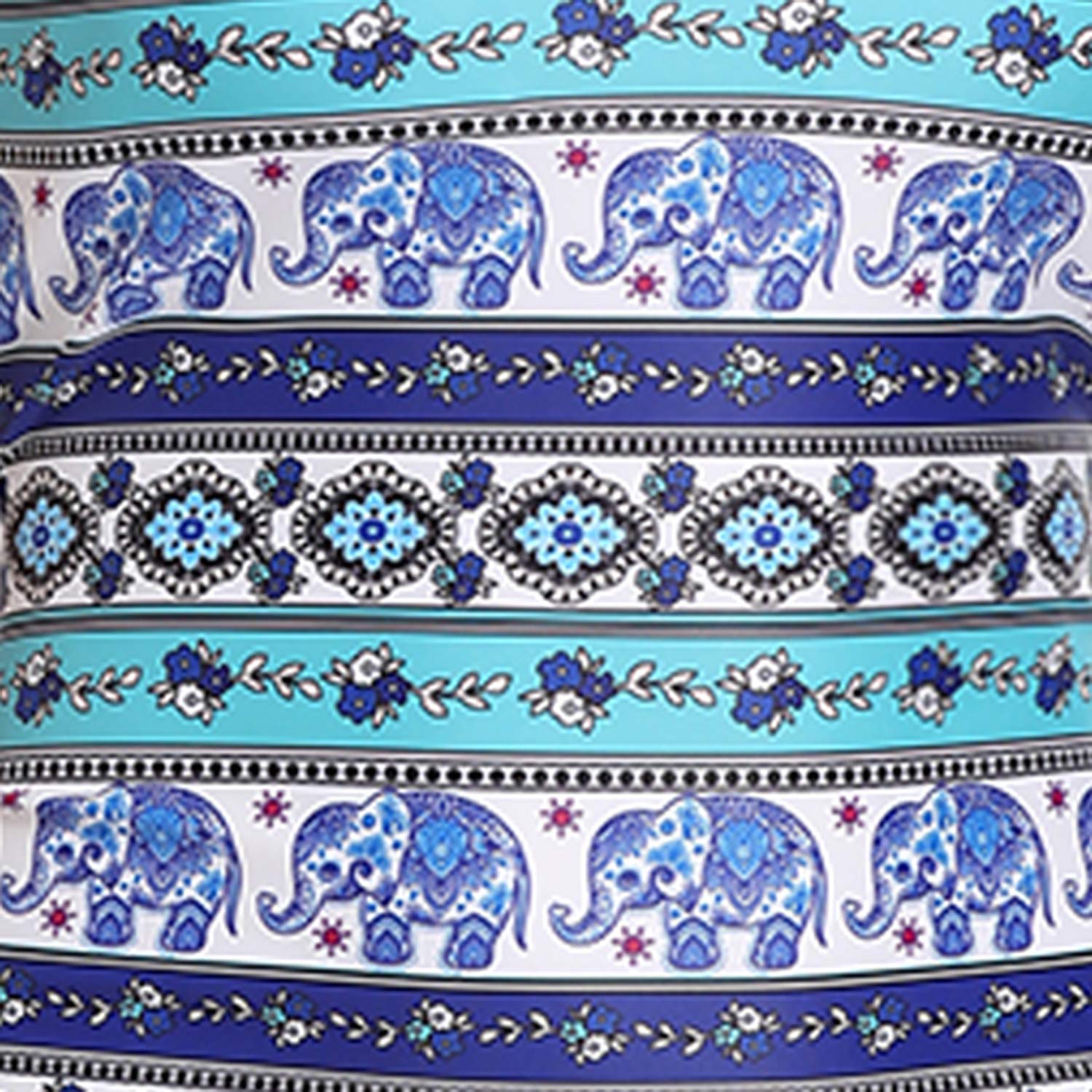 Yonique Racerback Tankini Set Mandala Printed Top with Boyshort Two Piece Swimsuits for Women