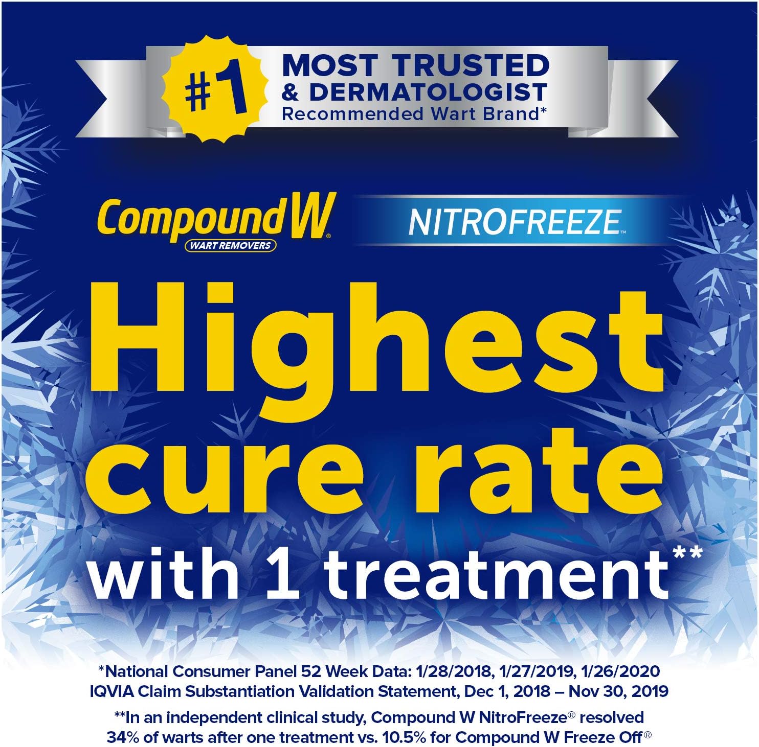 Compound W Nitrofreeze | Wart Removal | 1 Pen & 5 Replaceable Tips: Health & Personal Care