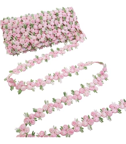 Venise Rose Spitzenborte – 1,5 Cm Breit, Rot, 4,5 M Für Hochzeitsdekoration & Nähen