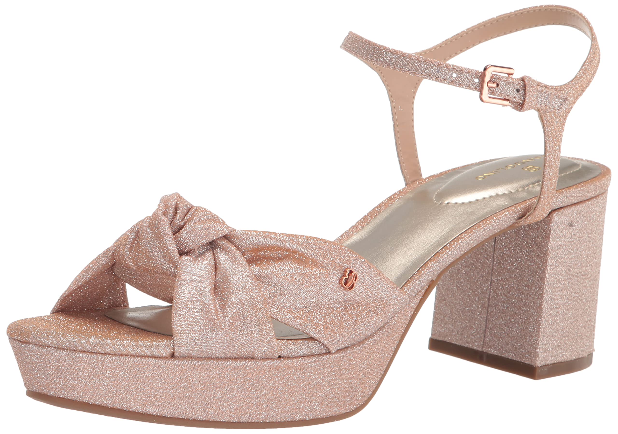 Bandolino Women’s Prezley Heeled Sandal, Champagne 111, 5