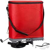 Walensee 25LB Grass Seed Spreader, Handheld Bag Seeder for Lawn Fertilizer | Metal Gears, 6-Level Flow Control, 3D Frame Support, Rear Baffle and Shoulder Strap for Slopes, Gardens and Tight Areas