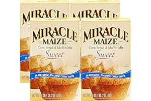 BFYSYO Miracle Maize Cornbread and Muffin Mix | Amazing Corn Bread Taste, Sweet Cake mix and Country Style | Makes 16 Medium-Size Muffins | Includes Protein, Vitamin A, Calcium and Iron | Kosher & Keto Friendly 18 oz – BETRULIGHT Value Pack of 4 (Sweet)