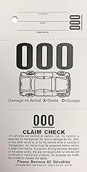 3 Part Valet Parking Tickets (10000 Tickets) on