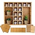 Creekview Home Emporium Crystal Display Shelf - Open Apothecary Cabinet for Decor - Small Adjustable Bamboo Display Shelf for Collectibles Figures - Mini Altar Shadow Box Shelves for Knick Knacks