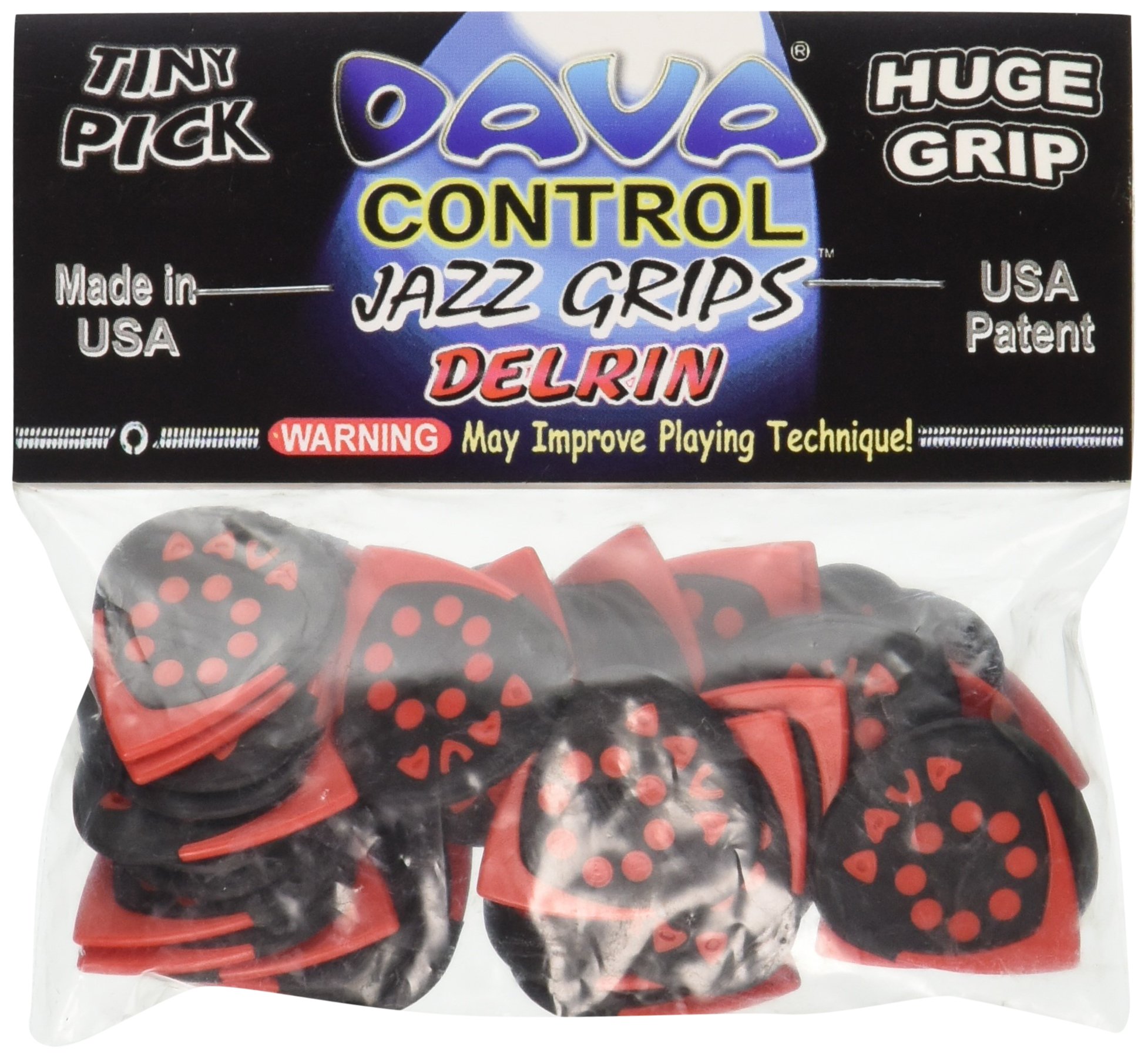 Dava »Jazz Grip Delrin« Picks For Guitar - Refill Bag With 36 Pieces, 9036