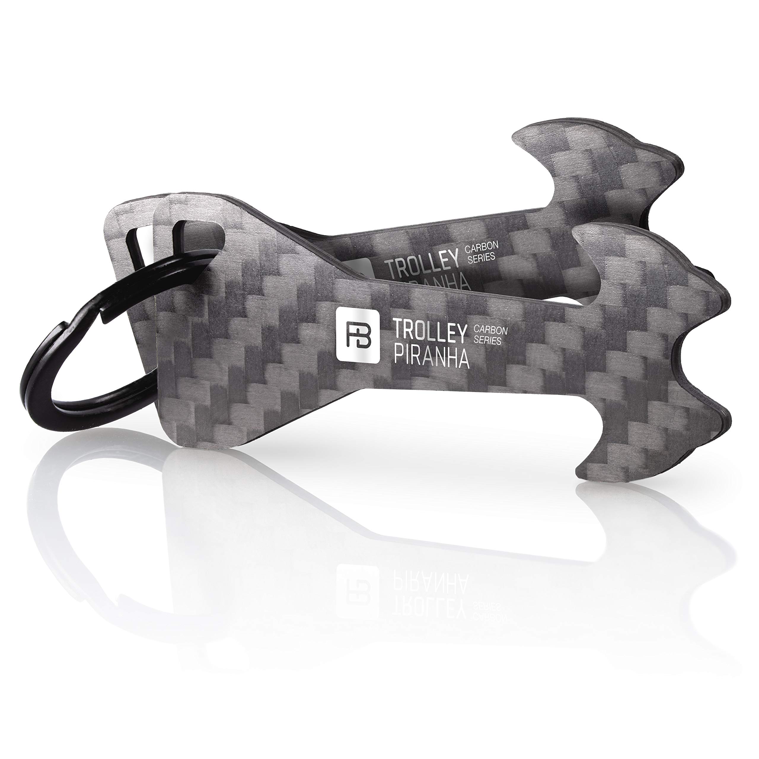 FABACH Shopping Trolley Remover Multitool - Carbon Handle - Shopping Chip for German Front Loading Carts - Includes Keychain