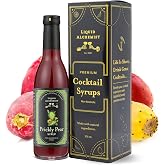 Liquid Alchemist Prickly Pear Syrup for Drinks, Made with Real Ingredients | Small Batch Prickly Pear Syrup for Cocktails, Margaritas &amp; Soda | Each Bottle Makes Up to 24 Drinks | 12.7 Fl Oz, 1 Pack
