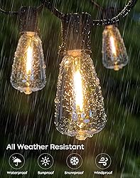 PARTPHONER LED Outdoor String Lights, 180FT Patio