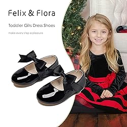Felix & Flora Toddler Black Princess Dress Shoes