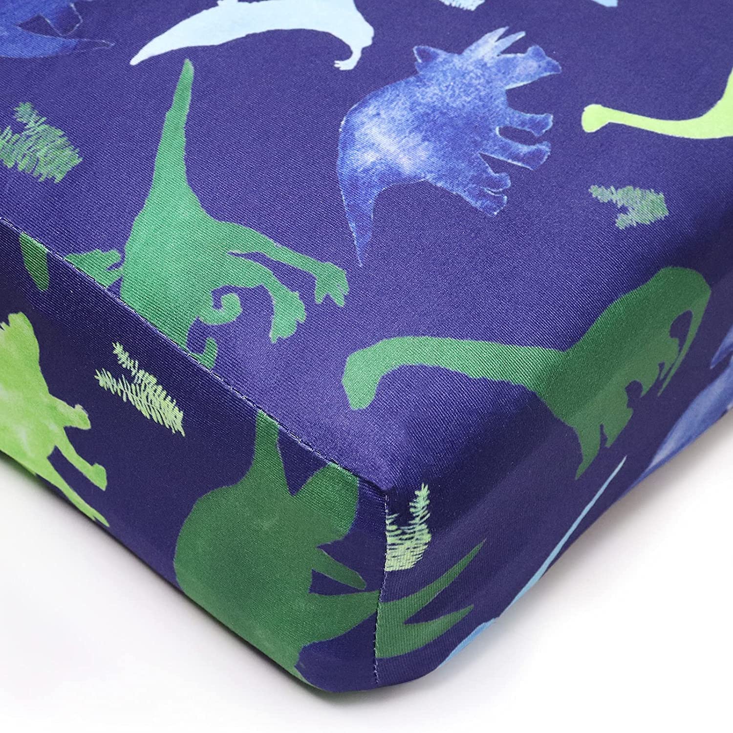 TANOFAR Boy Crib Sheet Blue Nursery Bed Dinosaur Sheets for Baby Toddler Mattress Stretchy and Soft Premium Crib Sheets