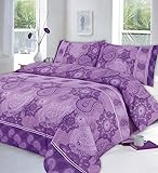 BritCotton New 2018 Paisley Floral Print Duvet Cover Set Pillowcase Bedding Quilt Bed Size Paisley Lilac SUPER KING