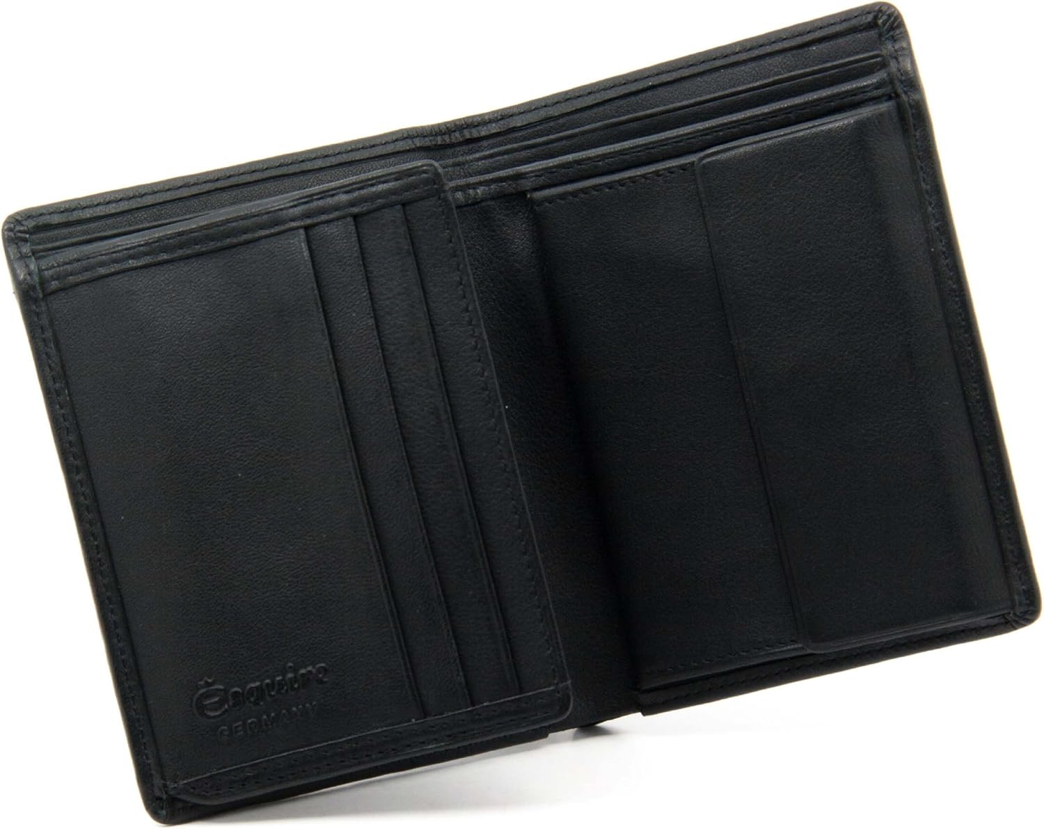Esquire Coin Purse Logo Portrait Format Wallet Black 045910, Black, 12 cm, Coin Purse - Image 4