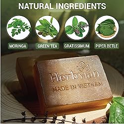 2 Pcs Moringa & Green Tea Soap Bars, Controlling