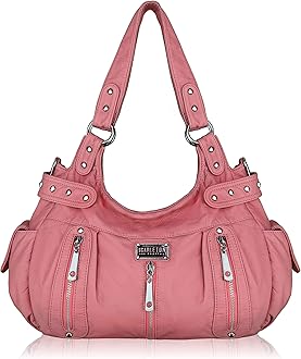 ScarletonPurses for Women Large Hobo Bags Washed Vegan Leather Shoulder Bag Satchel Tote Top Handle Handbags, H1292