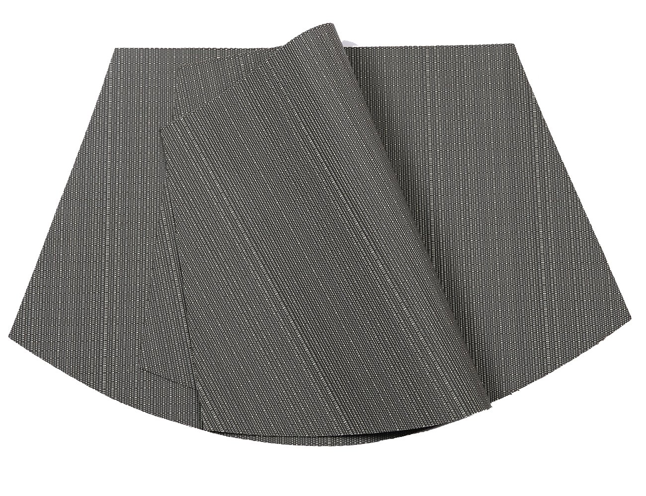 Set of 4, Khaki PAUWER Round Table Placemats Vinyl Wedge Placemat Set