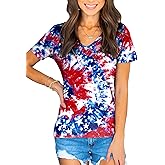 AOBUTE Womens Mardi Gras Shirt V-Neck Short Sleeve Fat Tuesday Tops