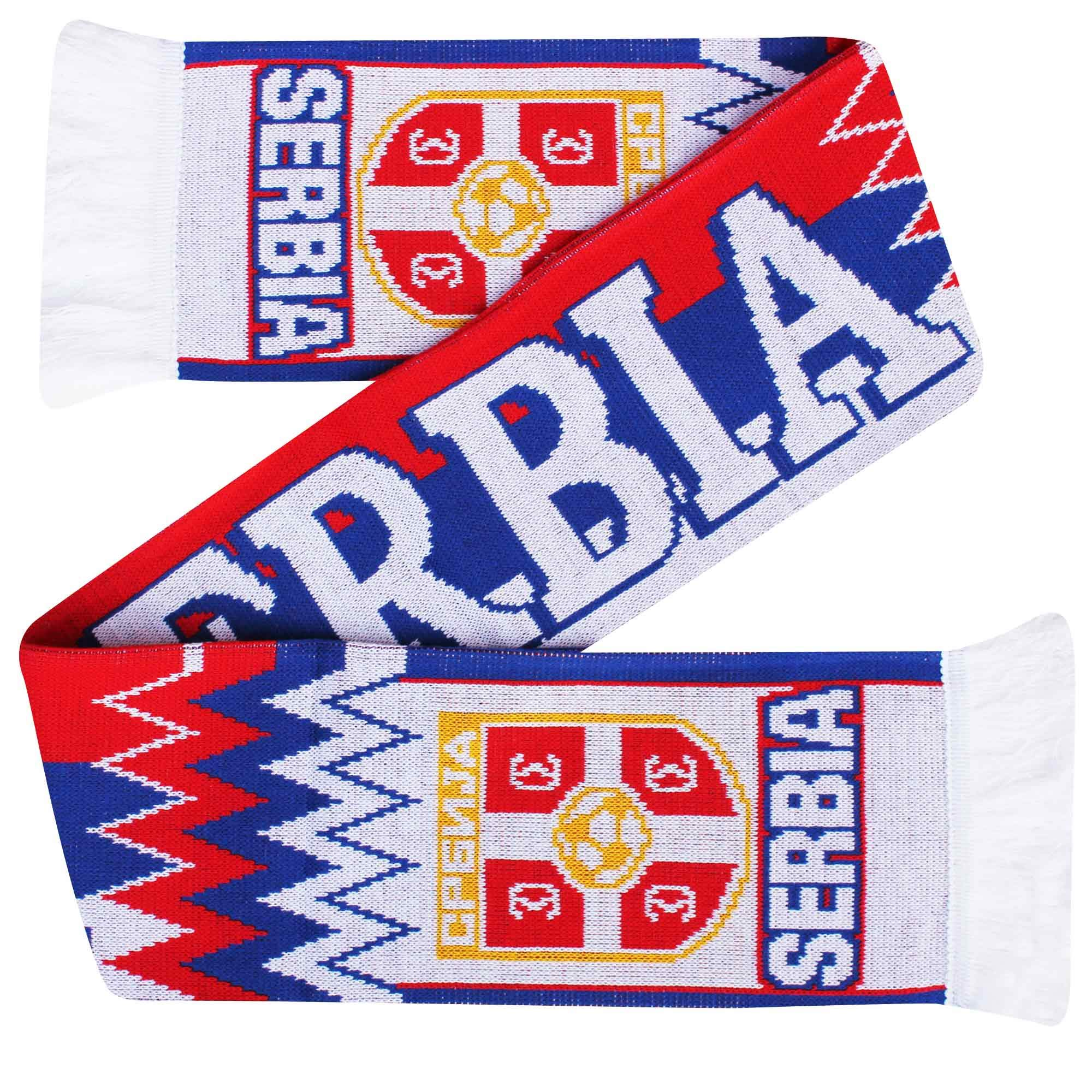 Serbia International Football Fans Scarf (100% Acrylic), Football Scarf, Serbian Soccer Scarf