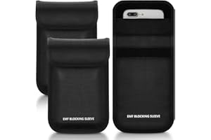 Xuhal 3 Pcs Faraday Bag Security Pouch Smartphone Sleeve Weatherproof Nylon Signal Blocking Device 7.1 x 4.6 Inch Phone Pouch Fits Most Cell Phones(Black)