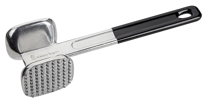 Stanley Rogers Fleischklopfer 26 cm, Fleischhammer mit Softtouch-Griff und Funktionsteil aus Aluminium, Schnitzelklopfer mit 