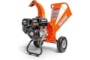 SuperHandy Mini Wood Chipper Shredder Mulcher Heavy Duty 7HP Compact Design 3" Inch Max Capacity