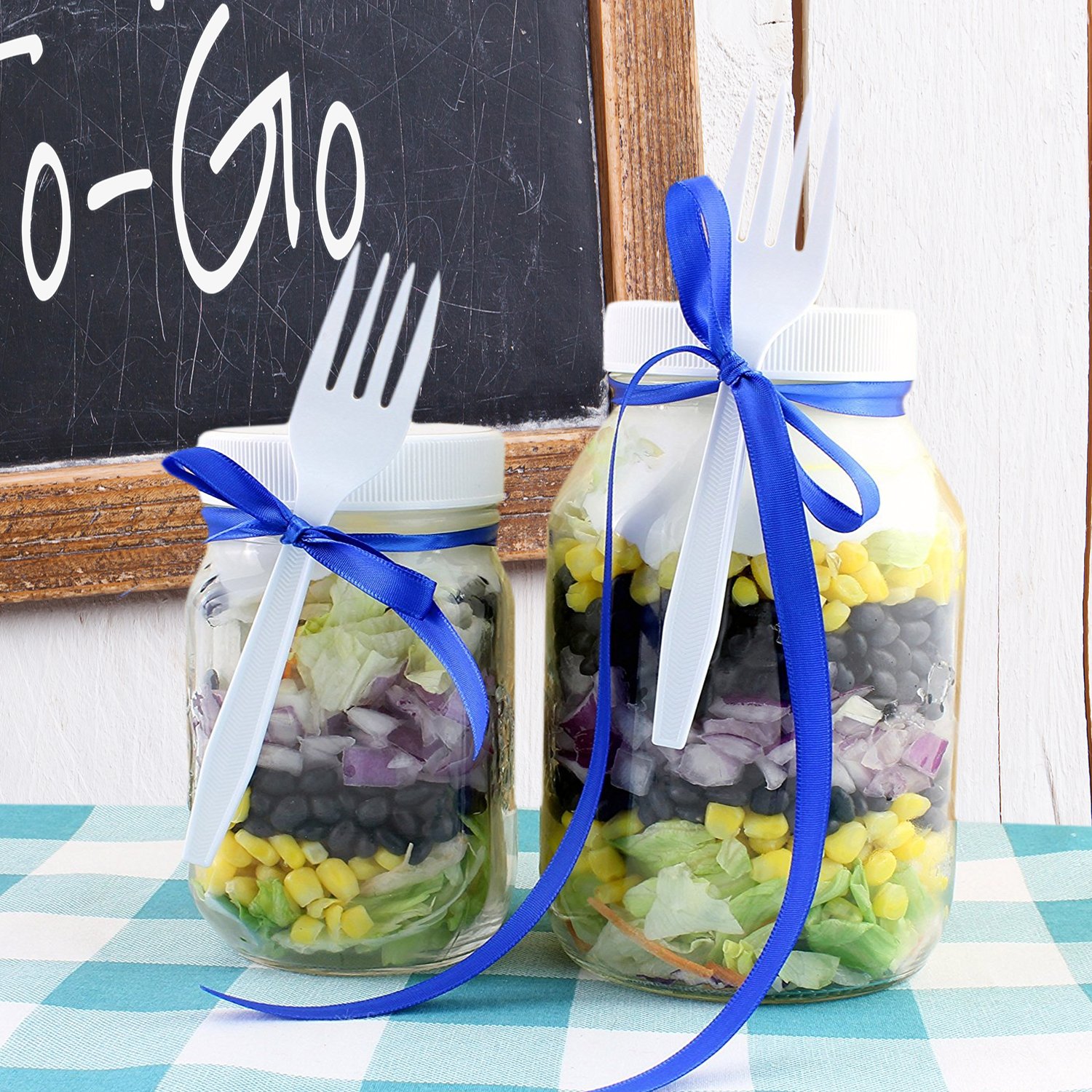 White Plastic Standard Mason Jar Plastic Lids24 Lids; Regular Mouth