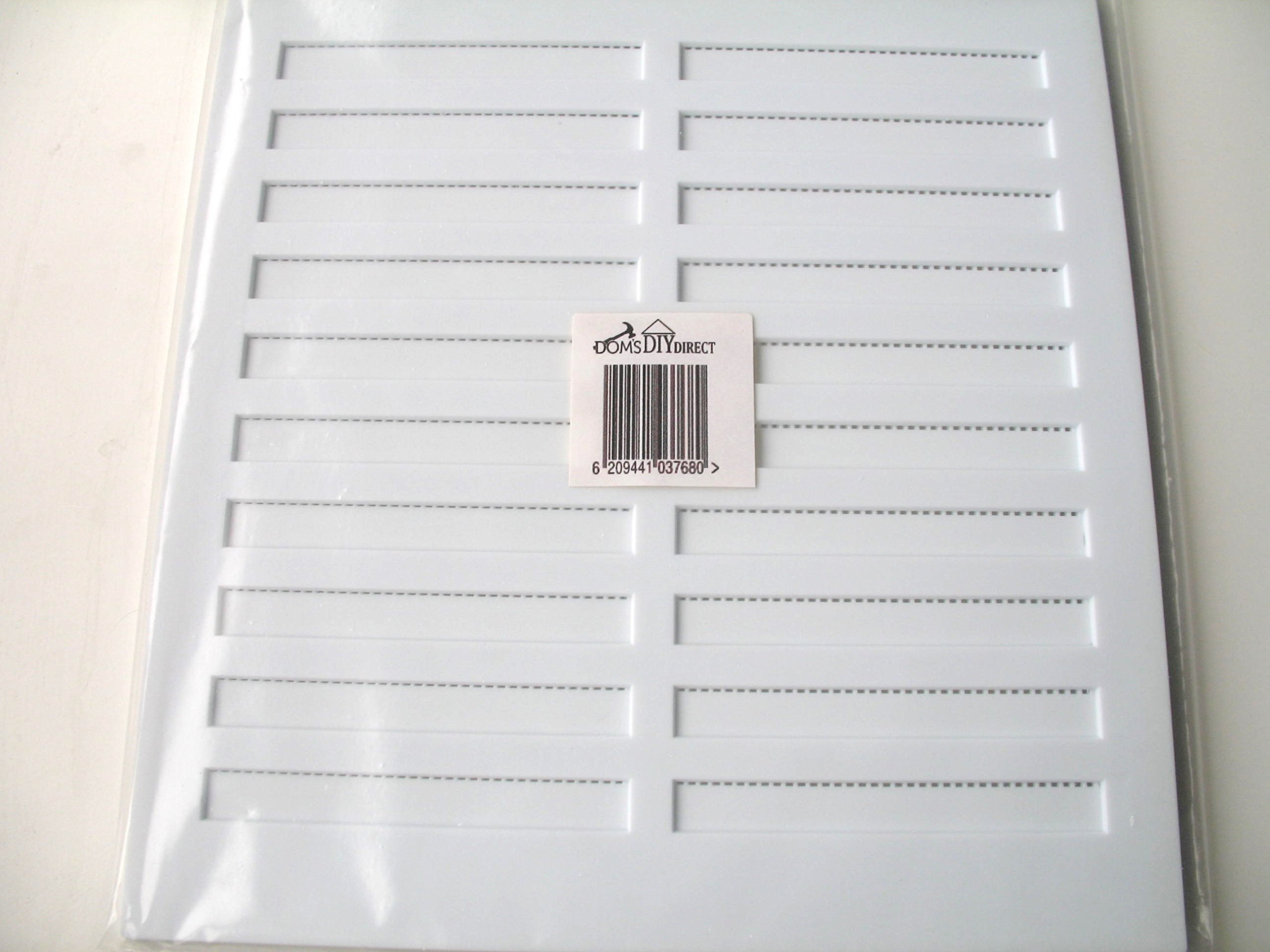 DOM'S DIY DIRECT WHITE ADJUSTABLE HIT AND MISS LARGE AIR VENT 11.25 " X 10.5 " VENTILATOR COVER