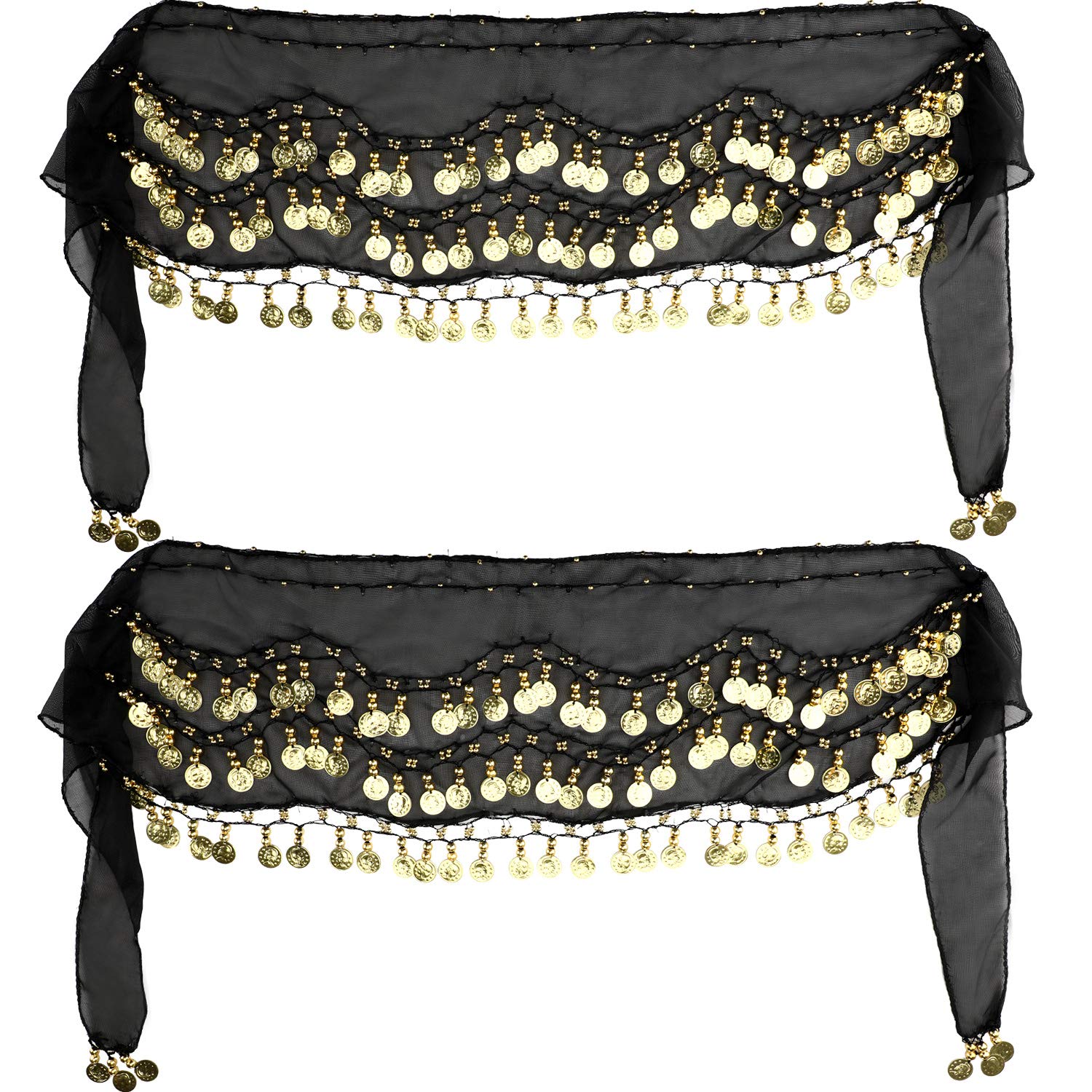 2 Pieces Belly Dance Skirts Hip Skirt Lady's Coin Belly Skirts Hip Scarf for Women Dancing Party Clothing Supplies 2 Pieces Belly Dance Skirts Hip Skirt Lady's Coin Belly Skirts Hip Scarf for Women Dancing Party Clothing Supplies
