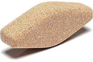 Go4Cork Cork Yoga Egg Block - Oval | 11 x 4 x 3" | Unique Shape for Comfort Grip | Non-Toxic, Alternative To Foam | Odorless, Soft, Non-Slip Wedge | Sustainable & Eco Yogi Gift