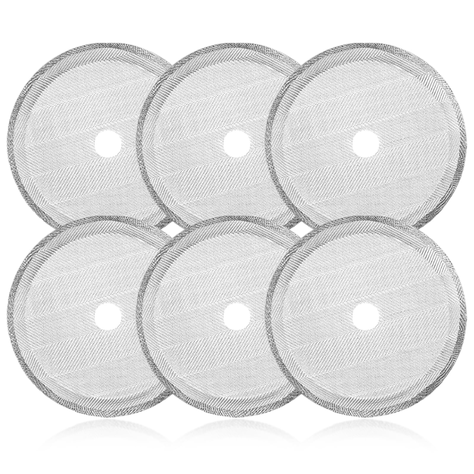 6 Pack 2.55inches Cafetiere Mesh Replacement Stainless Steel Cafetiere Filter Mesh for Cafetiere 12 OZ (2.55inch / 350ml / 12oz/8 Cup)