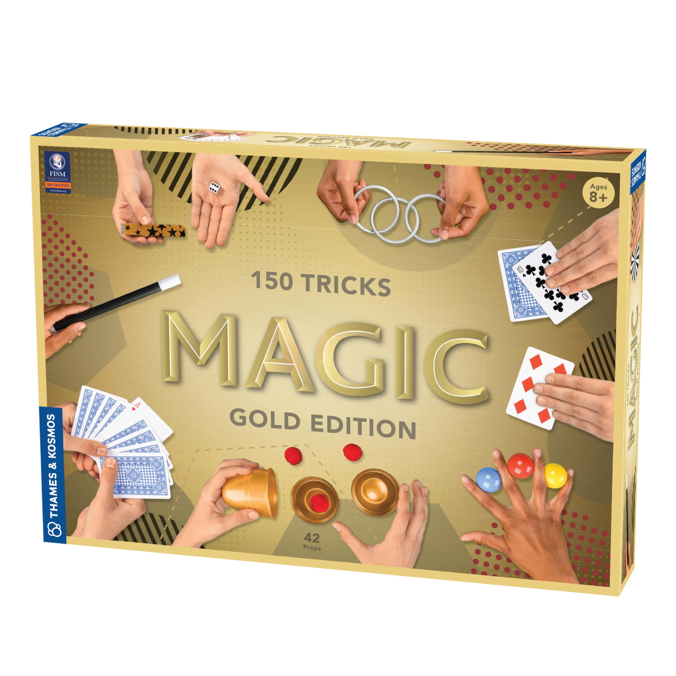 Photo 1 of Thames & Kosmos Magic: Gold Edition | Playset with 150 Tricks | 96 Page Full Color Instruction Manual | 42 Props | Video Tutorials | Fun for Kids 8+