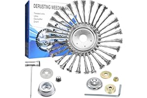 IRmm Unbreakable Wired Trimmer Blade for Weed Eater, Steel Wire Rotary Brush Cutter Trimmer Head, Weed Eater Head for Moss Gr