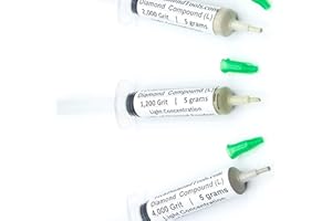 TechDiamondTools Kit of 3 Diamond Polishing Compound Polishing Paste USA Made 1200 2000 4000 Grit for Marble Glass Metal Rock Jewelry Resin Silver Gemstone with 10% of Diamond Powder