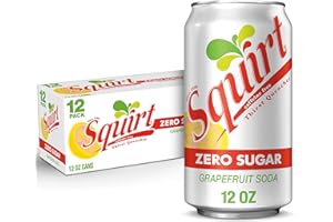 Squirt Zero Sugar Grapefruit Soda, 12 fl oz cans, 12 pack