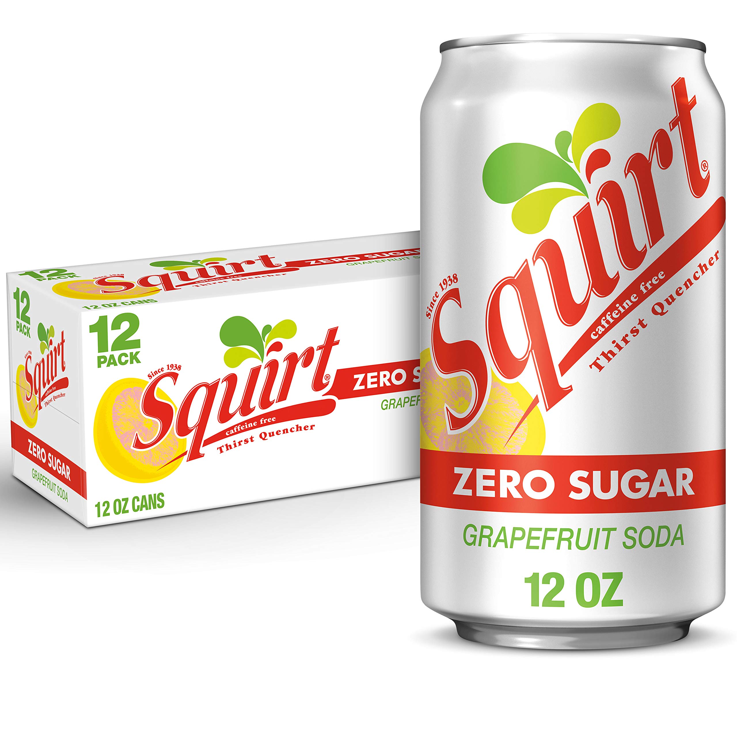 Squirt Zero Sugar Grapefruit Soda, 12 fl oz
