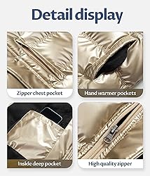CREATMO US Mens Bubble Jacket Puffy for Men Winter