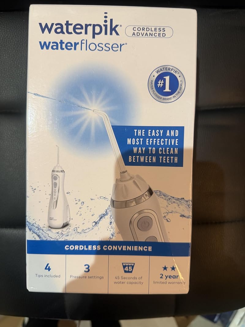 Waterpik WP-560UK Cordless Advanced Water Flosser 3 Settings Travel Case