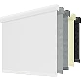 ChrisDowa Cordless Blackout Roller Shades for Windows, Striped Free-Stop Window Blinds with Privacy, Thermal Insulated Window Shades for Home, Office and Door. White, 20" W x 72" H