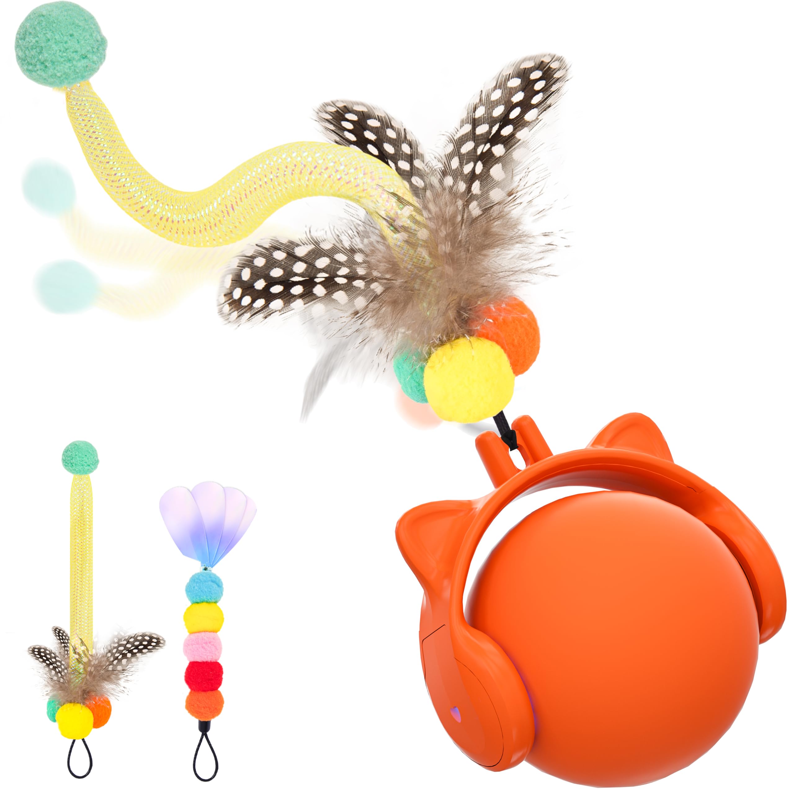 Photo 1 of ORSDA Cat Toys for Indoor Cats, New Intelligent Voice Timing Touch Control Cats Ball, Simulate Mouse Sound Kitten Toy, Automatic Interactive Moving Cat Toy for All Ages