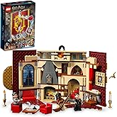 LEGO Harry Potter Gryffindor House Banner Set 76409, Hogwarts Castle Common Room Toy or Wall Display, Fold Up Travel Toy, Col